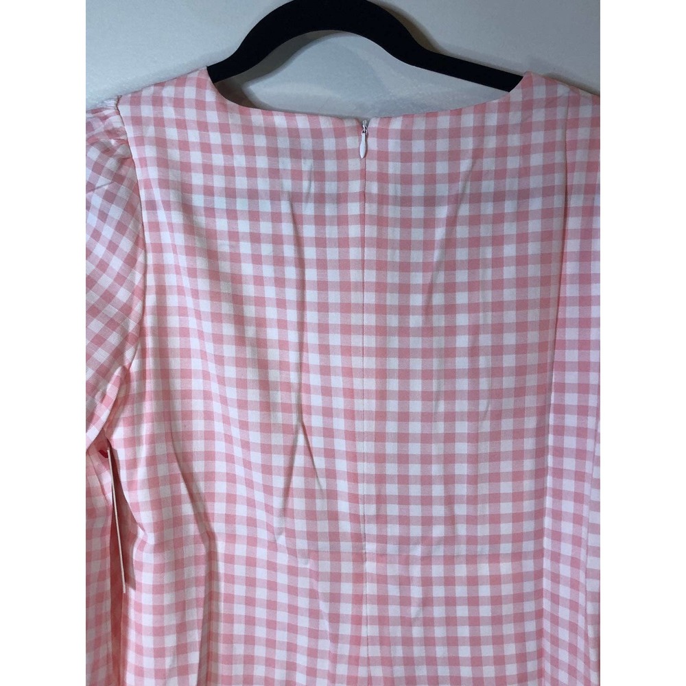 Pink Gingham Lace Girly Feminine Cottagecore Preppy Dress - Picture 10 of 10
